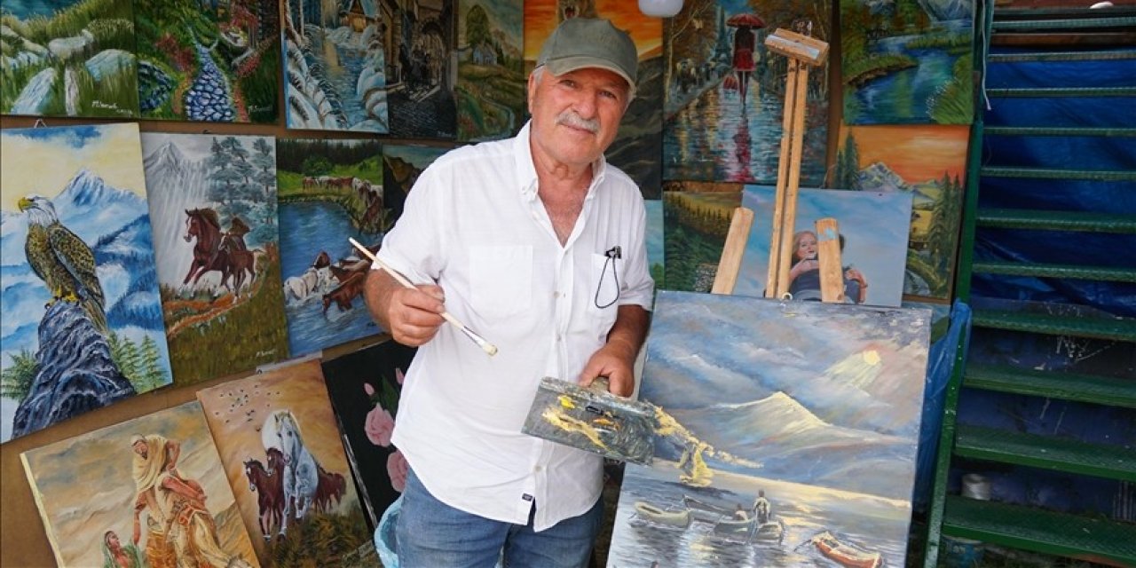 İnşaat ustası 5 resim sergisi açtı