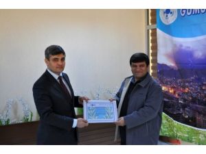 Gümüşhane Kent Konseyi, Çalışmalarına Destek Verenlere Teşekkür Belgesi Verdi