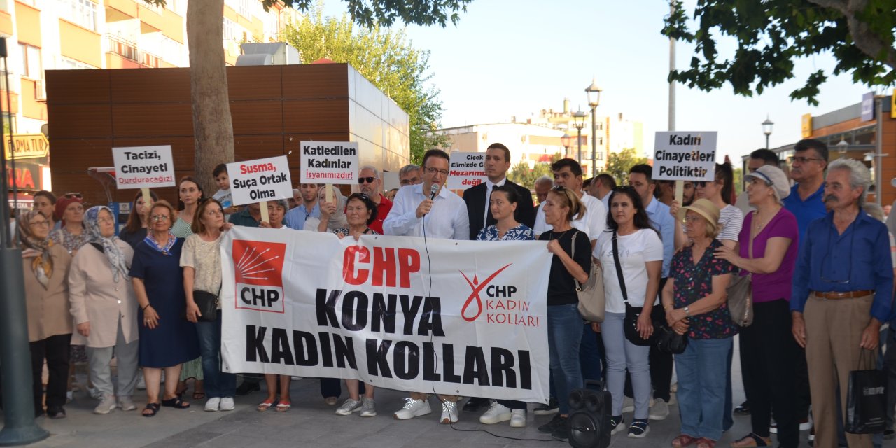 Konya'da kadınlardan eylem!