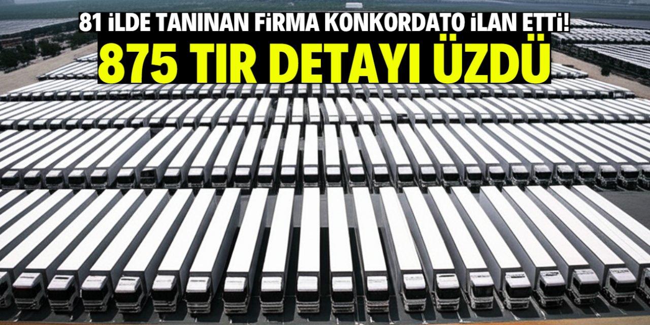 875 TIR kapasitesi olan meşhur firma konkordato ilan etti! 81 ilde tanınıyor