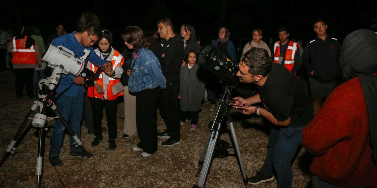 Meteor yağmuru Meram'da şölene dönüştü