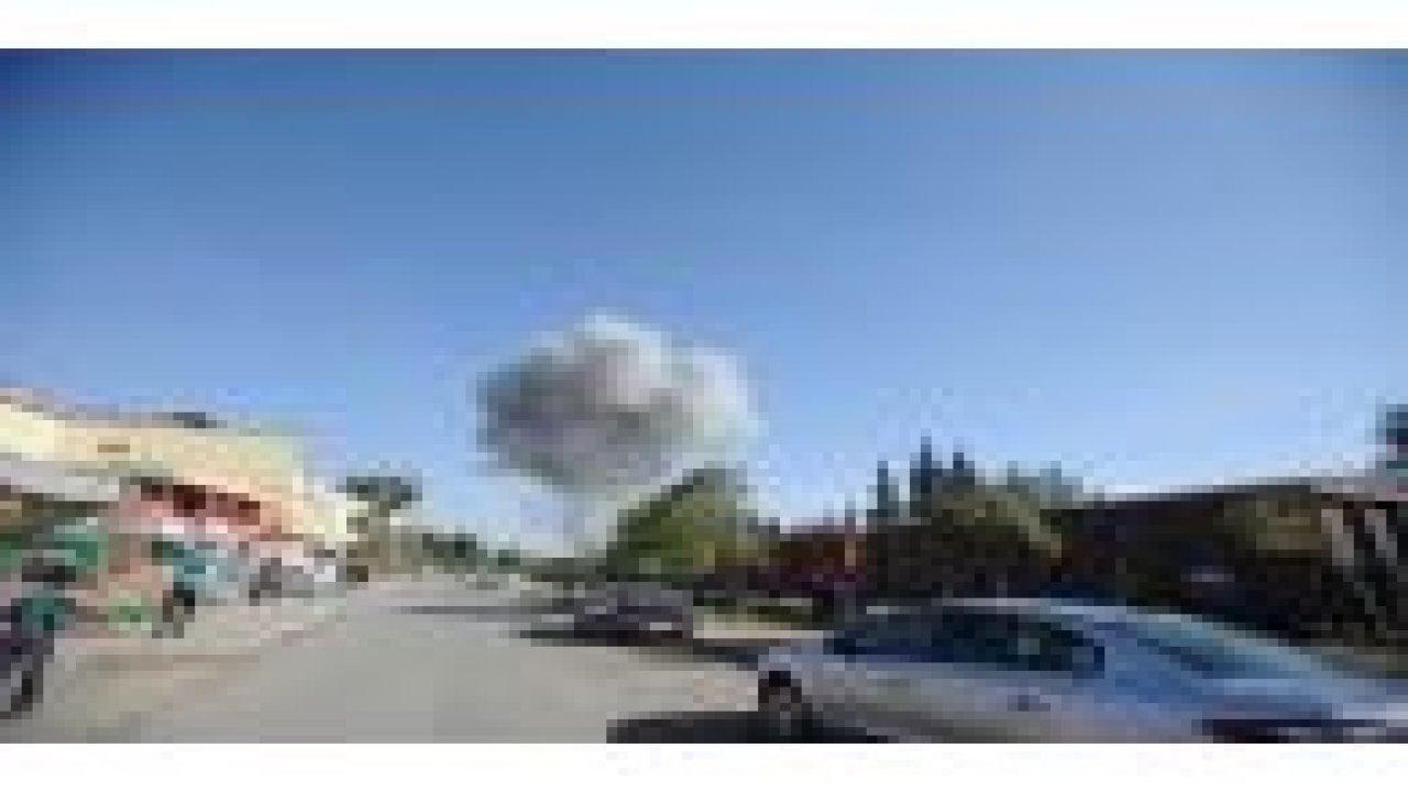 Sınırdaki patlamadan ilk görüntüler!