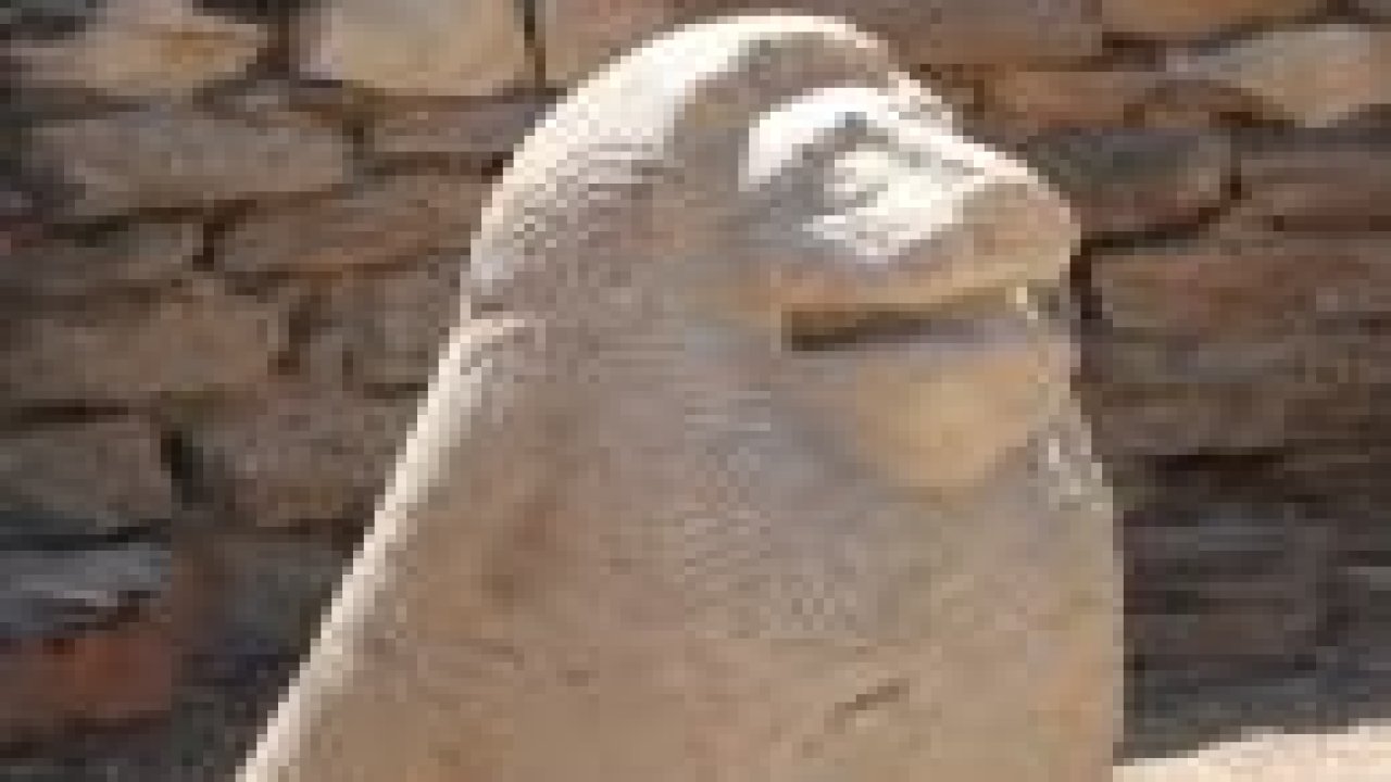 Tarihi aslan heykelini çöpte bulmuş