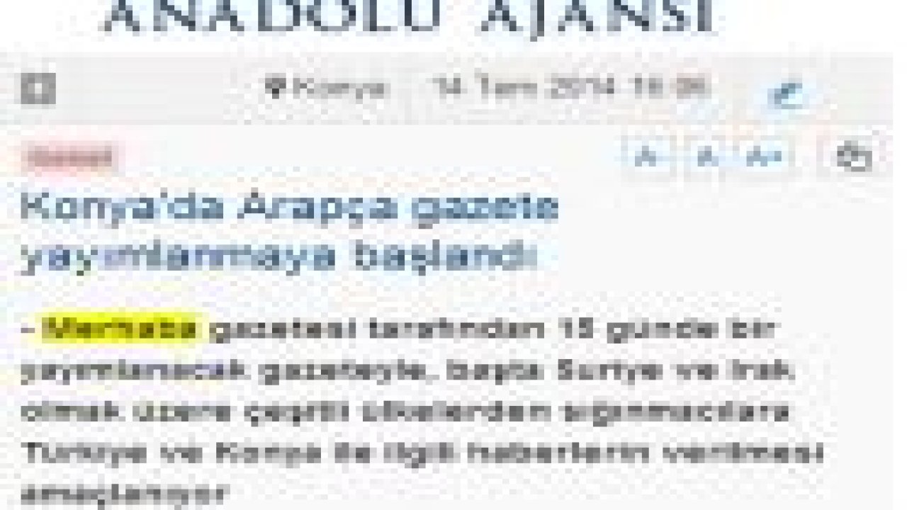 Arapça gazete gündem oldu