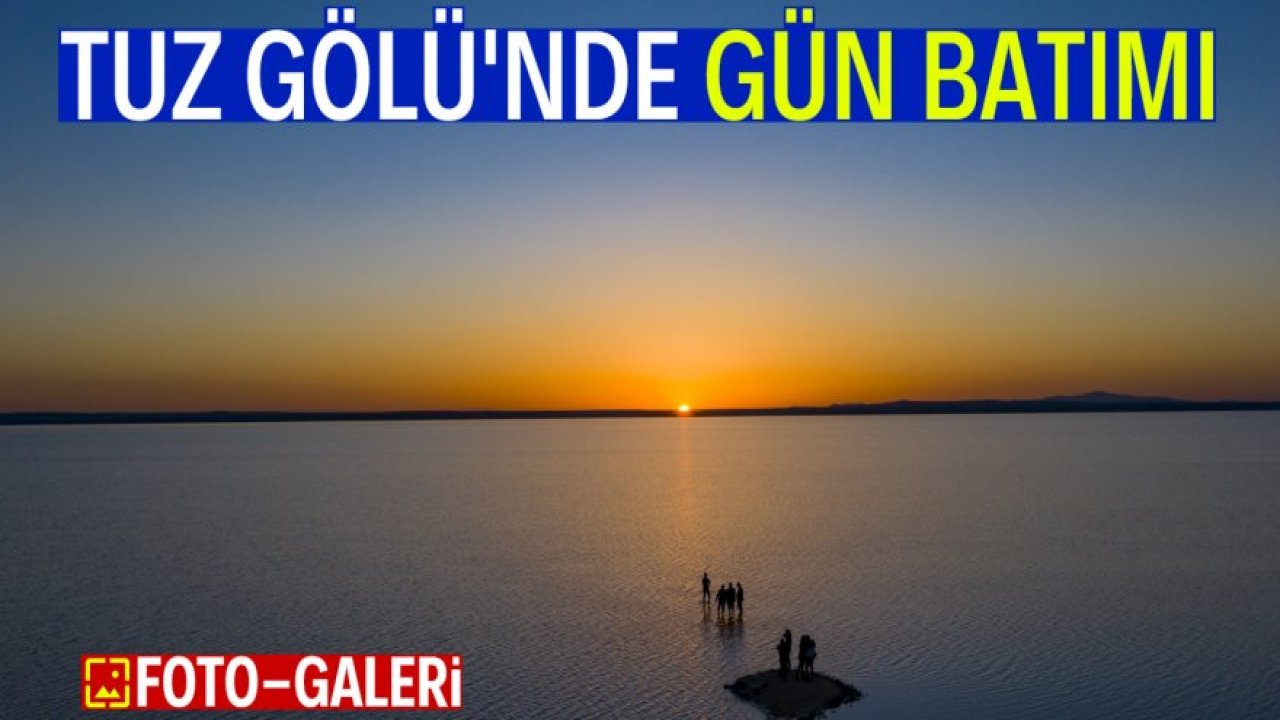 Tuz Gölü'nde gün batımı