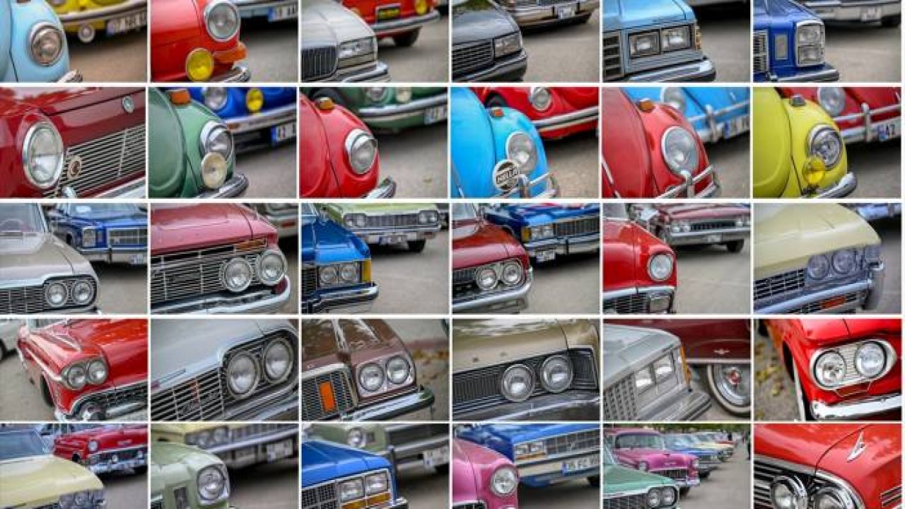 En ilginç tasarımlı nostaljik araçlar! Yılların değişimi kadraja yansıdı