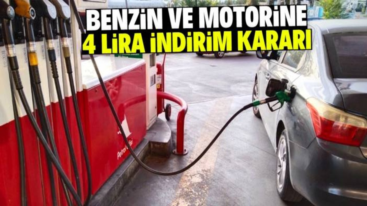 Benzin ve motorine 4 lira indirim! Tarih netleşti