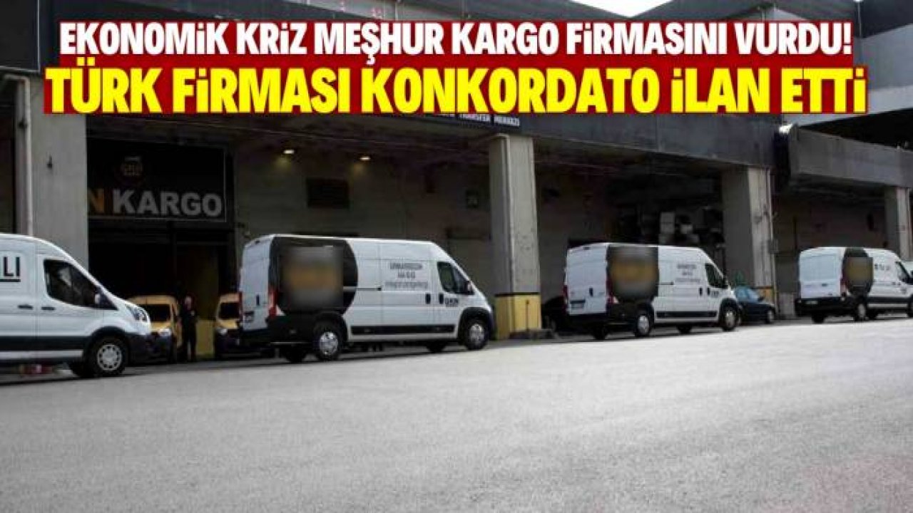 Türkiye'de herkesin ismini bildiği kargo firması konkordato ilan etti