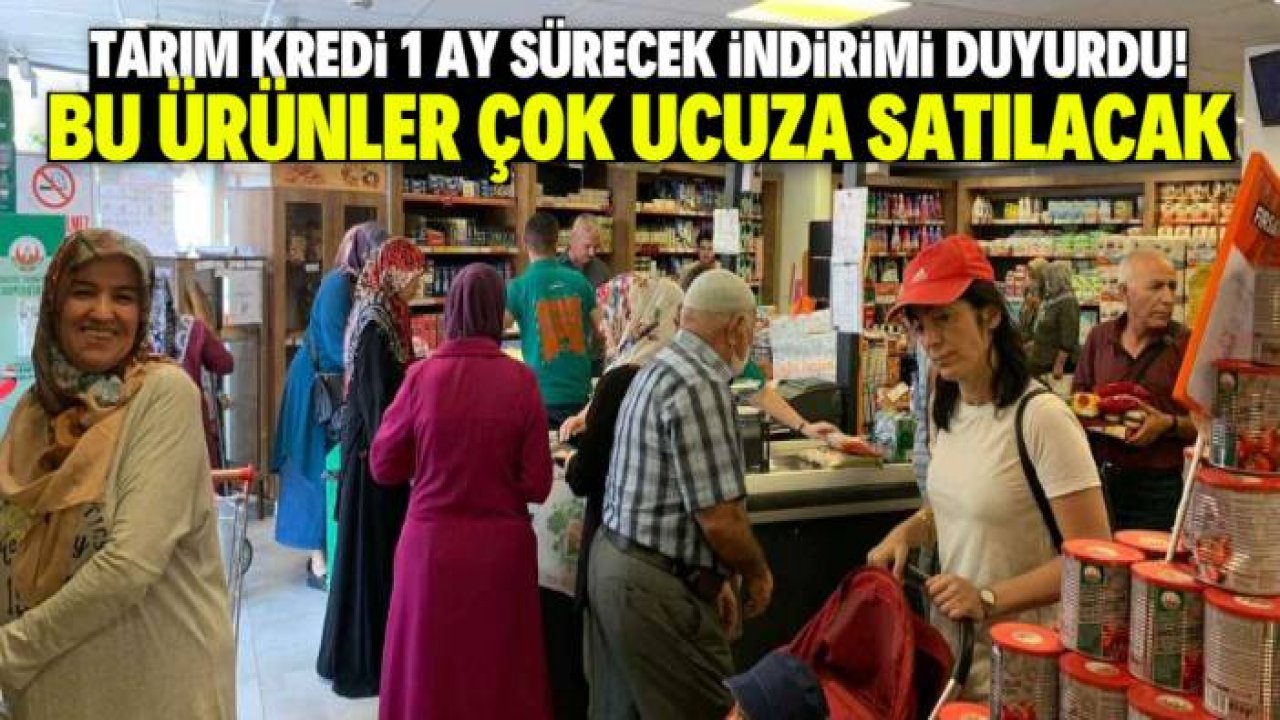 Tarım Kredi 1 ay sürecek dev indirimi duyurdu! 64 ürün çok ucuza satılacak