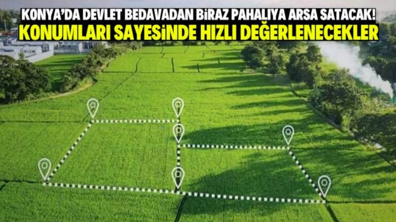 Konya'da hazineye ait yüzlerce arsa %20 indirimle satılacak! Tam liste