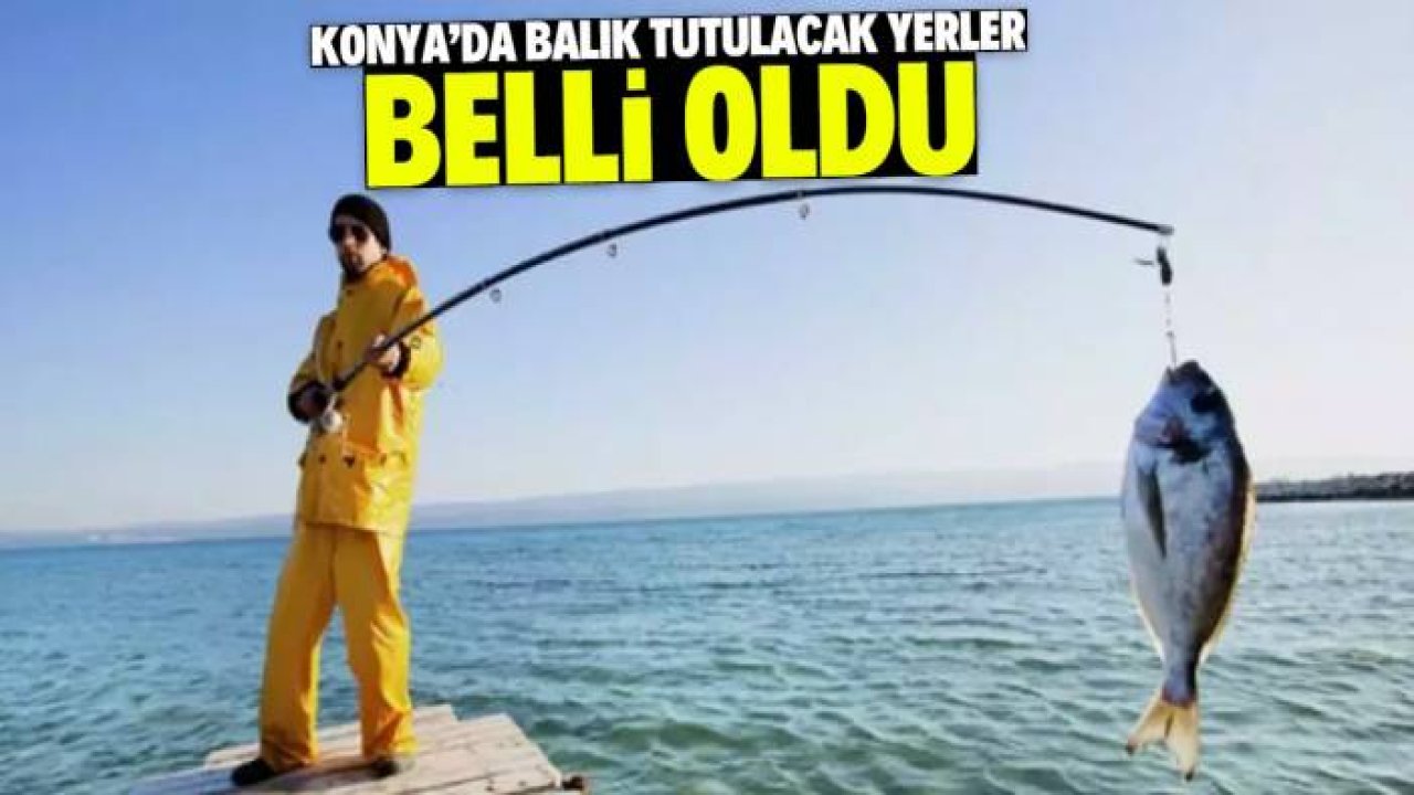 Konya’da balık tutulacak yerler belli oldu! Listede 7 konum var