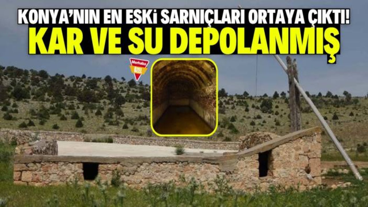Konya'nın en eski sarnıçları ortaya çıktı! Vatandaş kar ve su depolamış