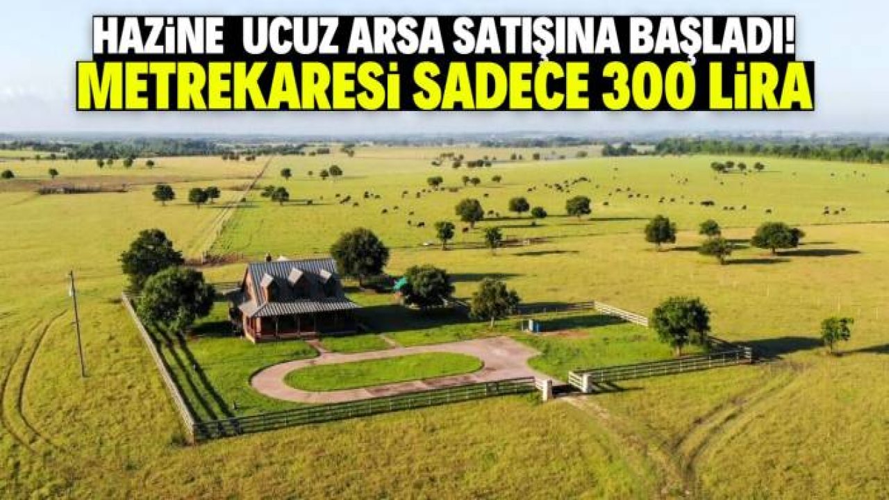 Hazine büyük yatırım fırsatını duyurdu! Bu arsaların metrekaresi 300 lira