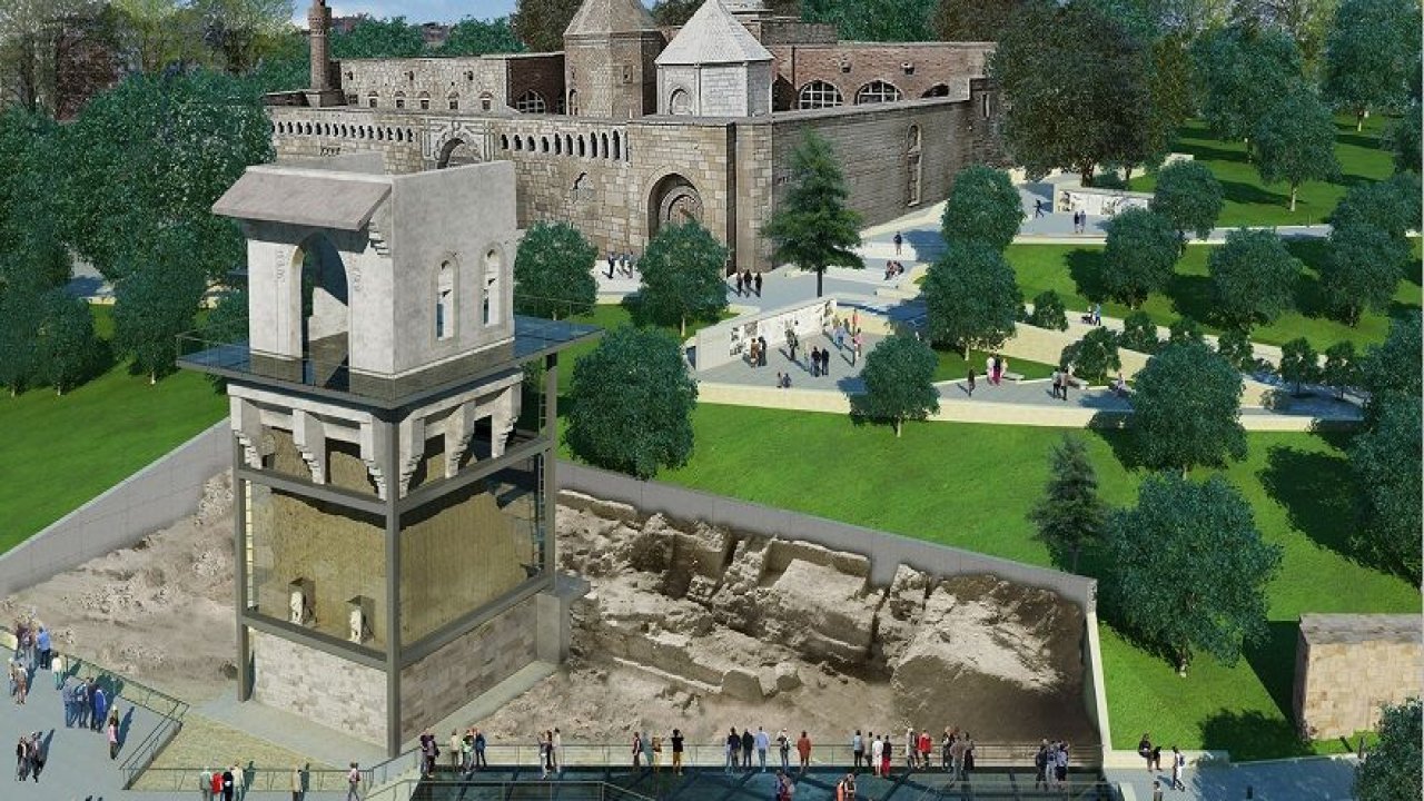 Kılıçarslan Köşkü’nün çelik yapıları bağlanıyor