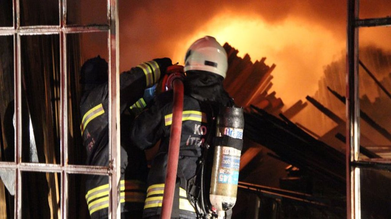 Orman ürünleri üretimi yapan iş yerinde yangıN
