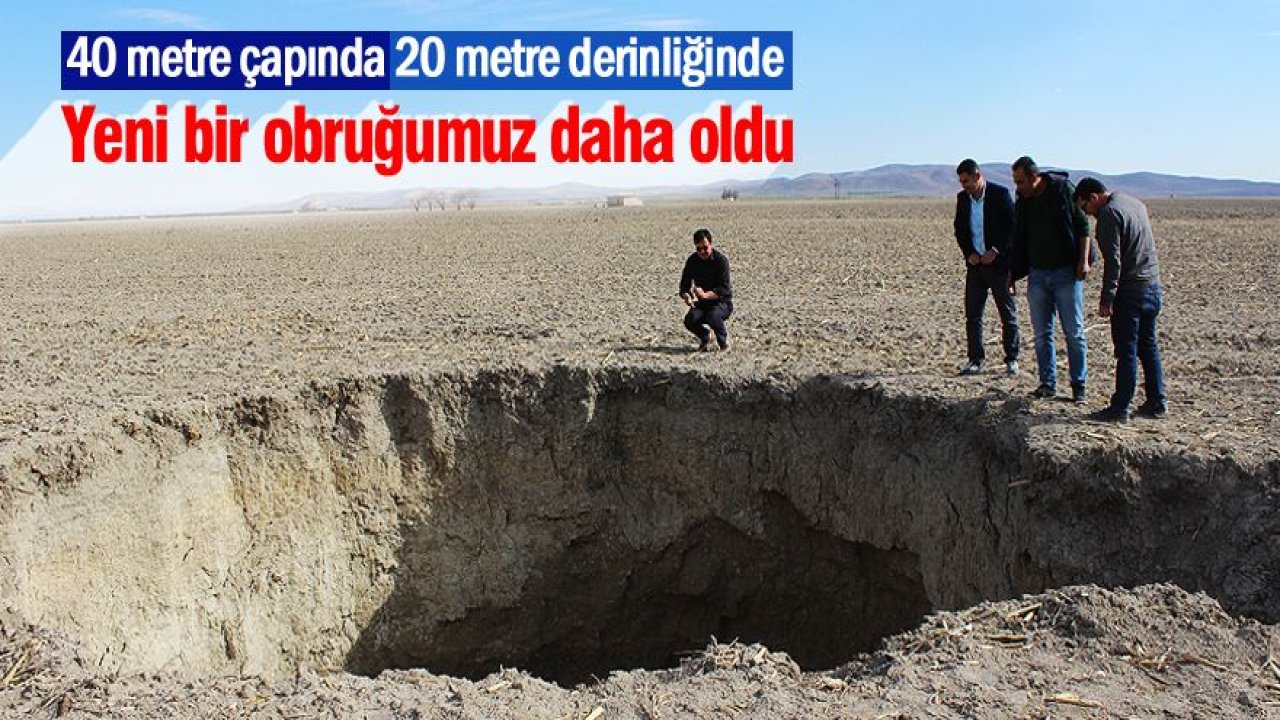 Konya'da yeni obruk oluştu