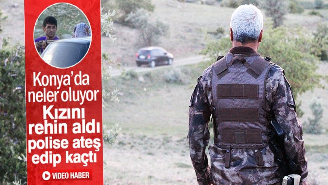 Kızını rehin aldı, polise ateş edip kaçtı