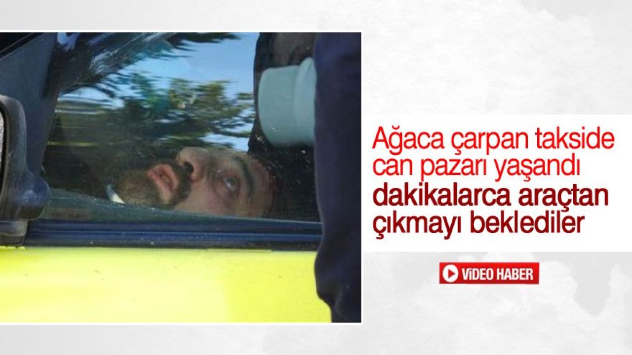 Taski ağaca çarptı: 2 yaralı