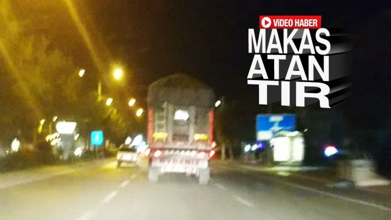 Makas atıp ışık ihlali yapan tır sürücüsü trafiğe tehlikeye düşürdü