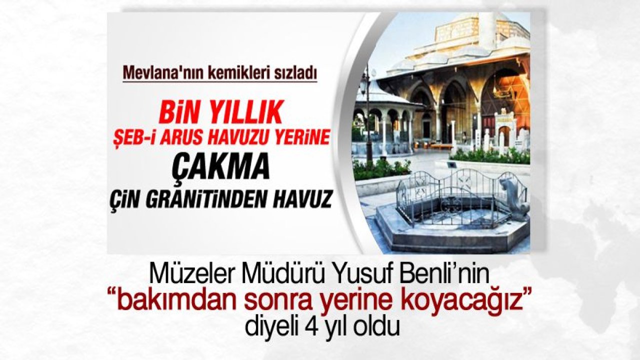 Mevlana Müzesi'nde havuz skandalı