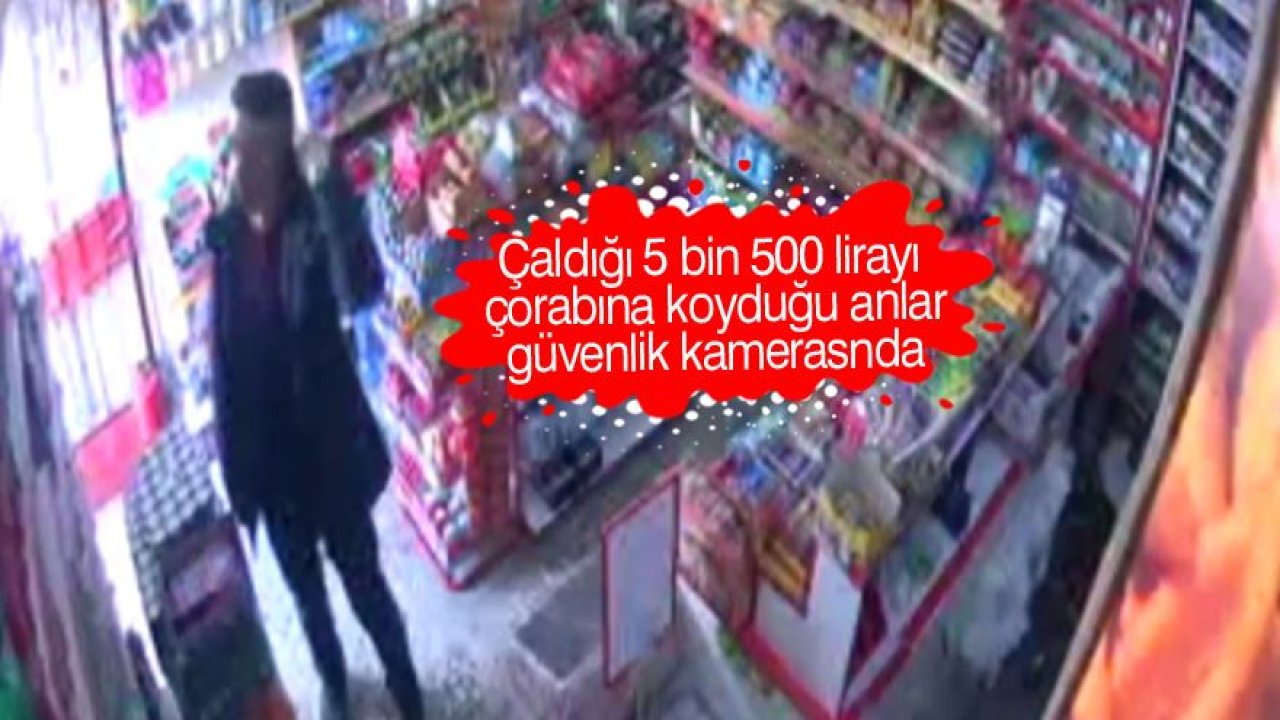 Çaldığı 5 bin 500 lirayı çorabına ve cebine koydu