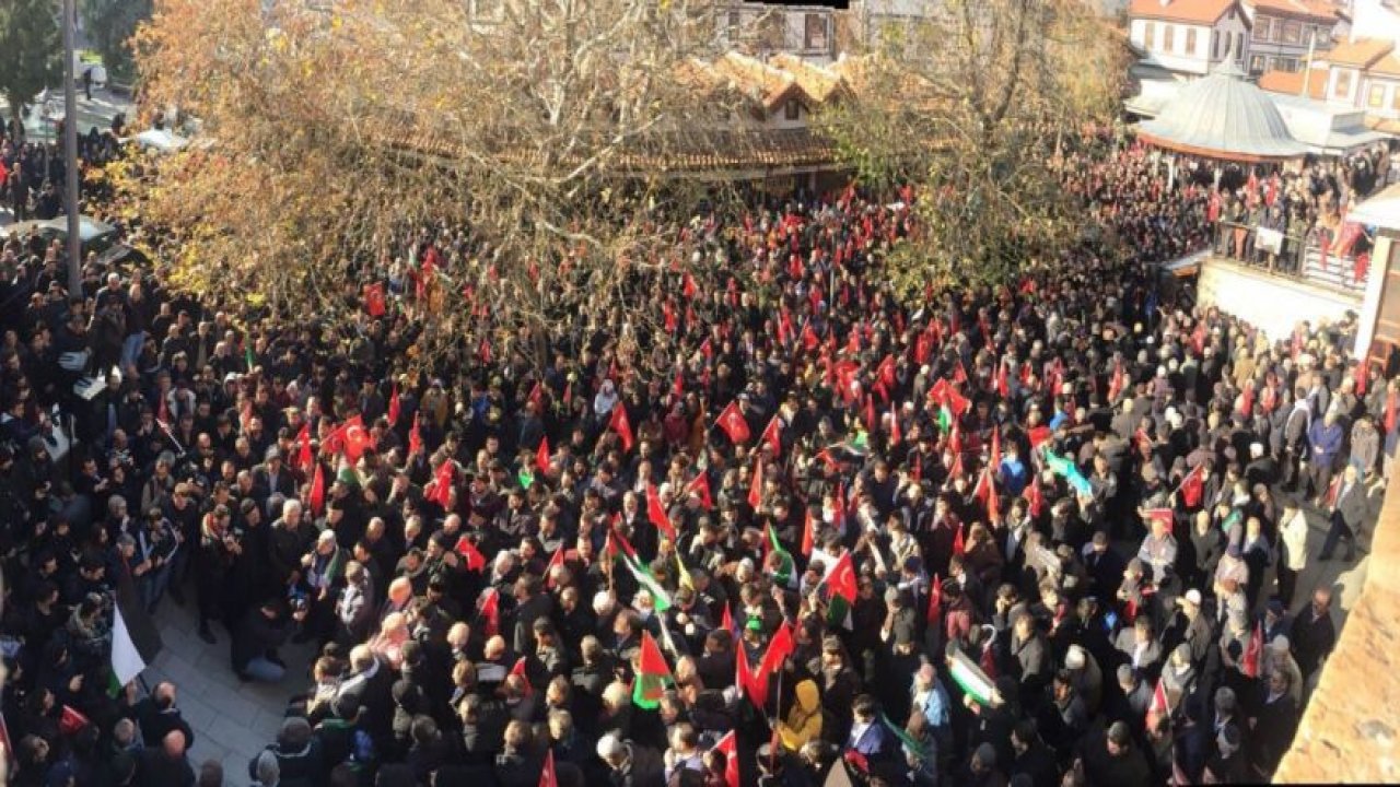 Konya'da 'Kudüs' protestosu