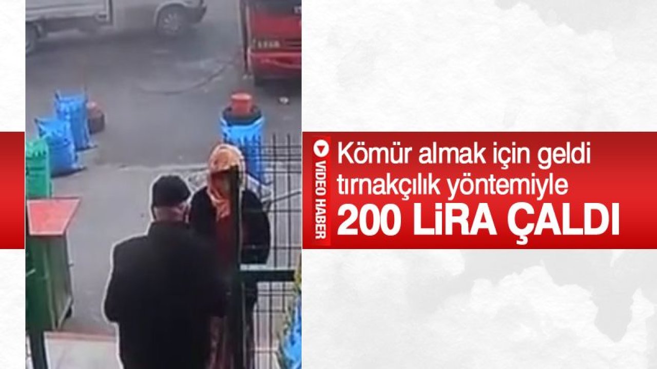 "Tırnakçılık" yöntemiyle hırsızlık güvenlik kamerasında