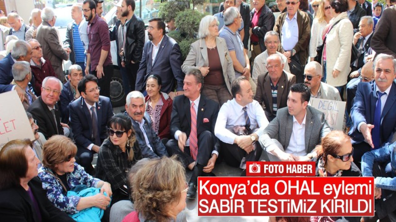 Konya'da OHAL eylemi
