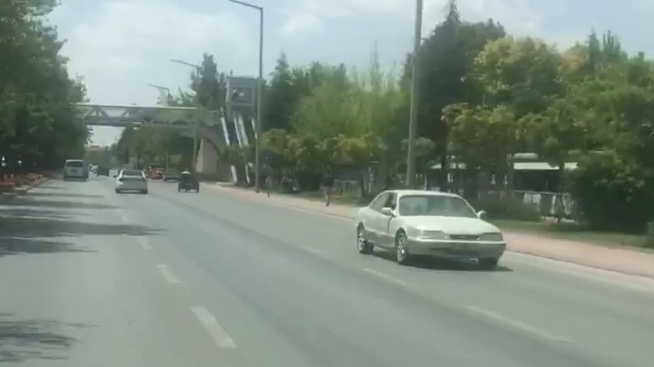 Yoğun trafikte kilometrelerce ters araç kullandı