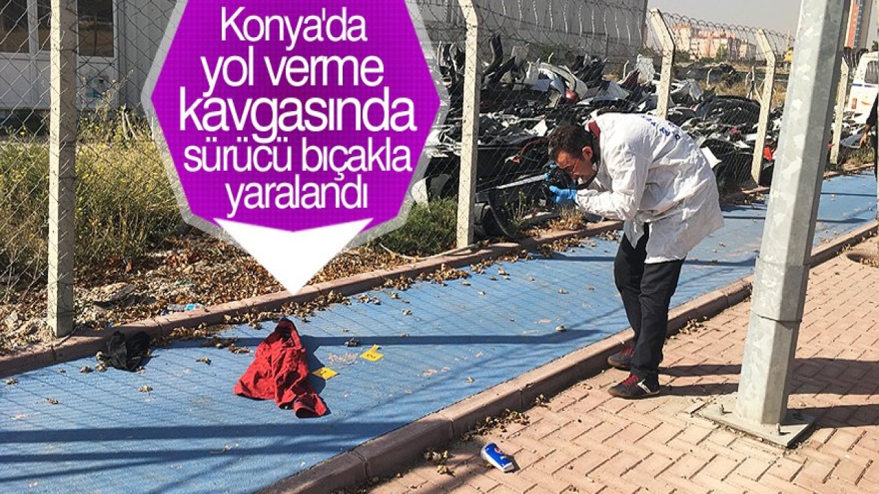 Konya'da yol verme kavgası