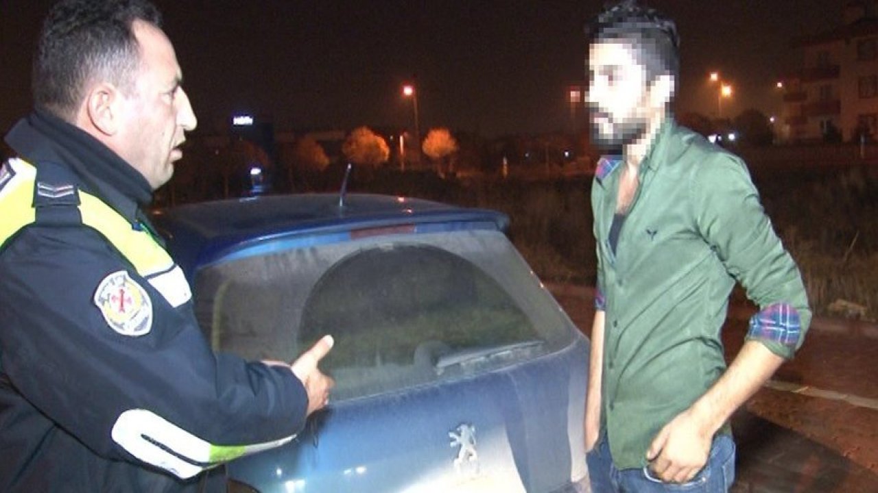 Alkollü Sürücü Polise Zor Anlat Yaşattı