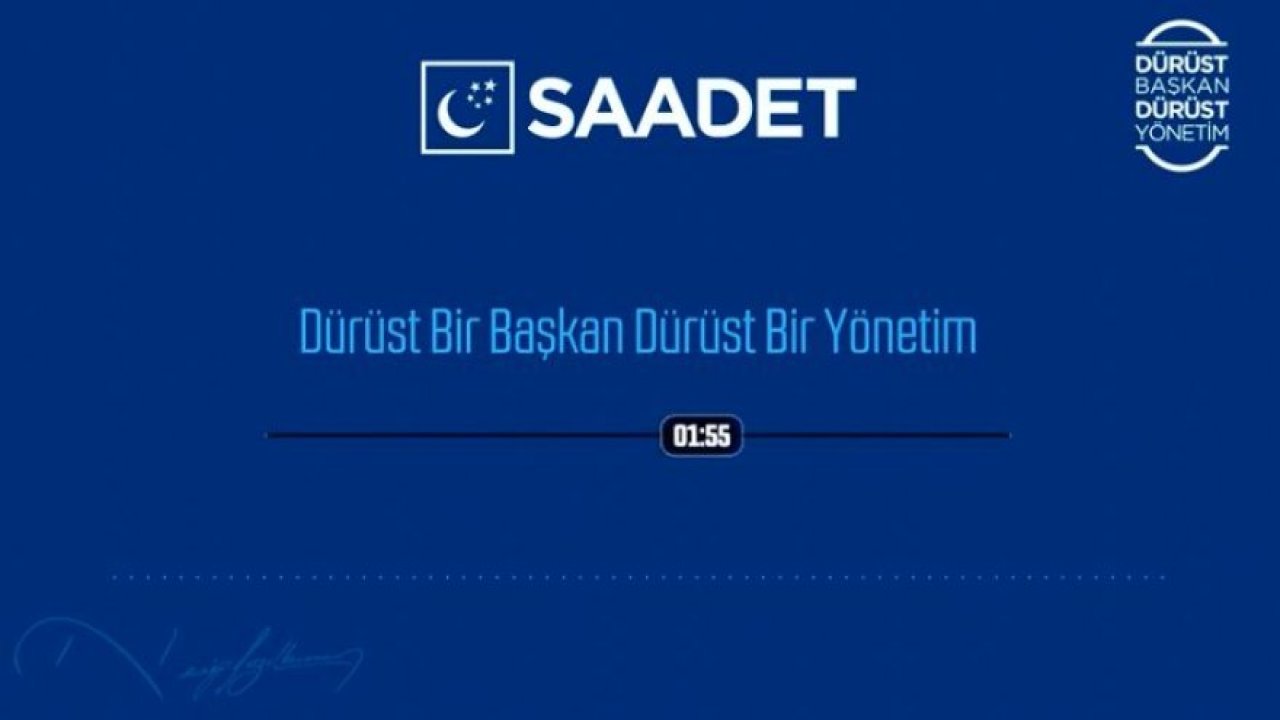 Saadet Partisi "Dürüst Başkan, Dürüst Yönetim" seçim müziği