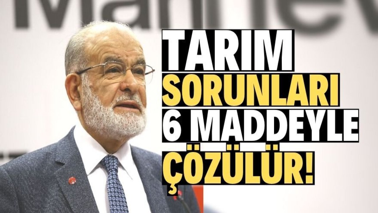 Tarım sorunları 6 maddeyle çözülür!