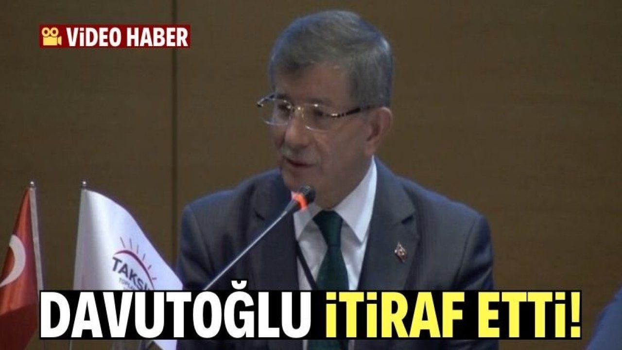 Davutoğlu'ndan referandum itirafı