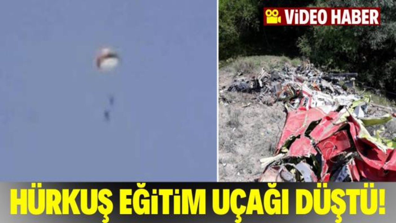 Hürkuş eğitim uçağının düşme anı