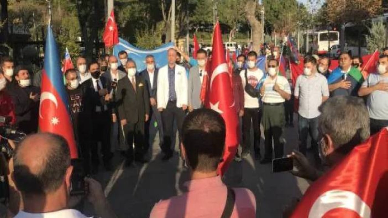 Konya’da yaşayan Azerbaycan Türklerinden ülkelerine destek