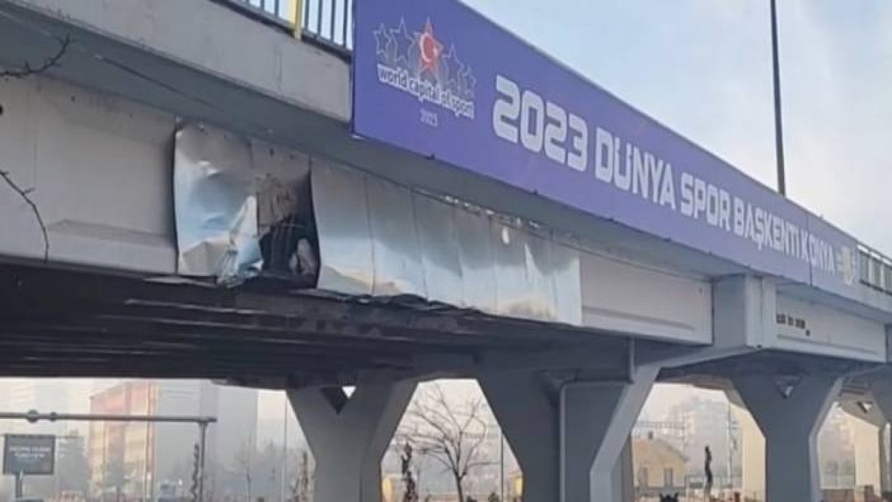 Konya’da bu köprüdeki hasar korkutuyor