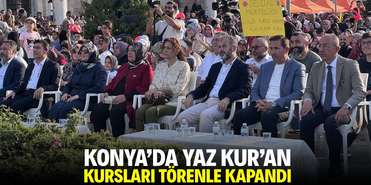 Konya'da yaz Kur'an kursları törenle kapandı