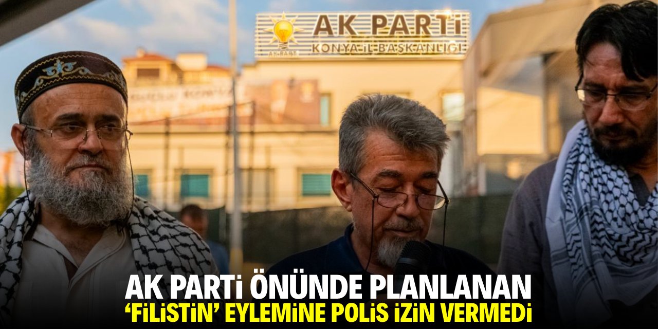 AK Parti önünde planlanan 'Filistin' eylemine polis izin vermedi