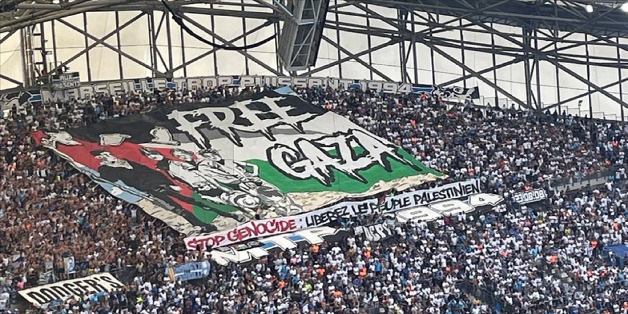 Olimpik Marsilya taraftarlarından Gazze'ye destek