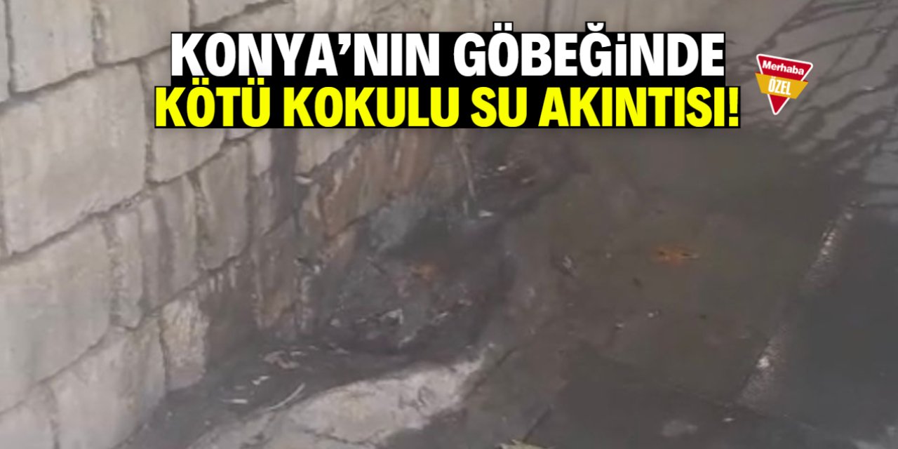 Konya'nın göbeğinde kötü kokulu su akıntısı!
