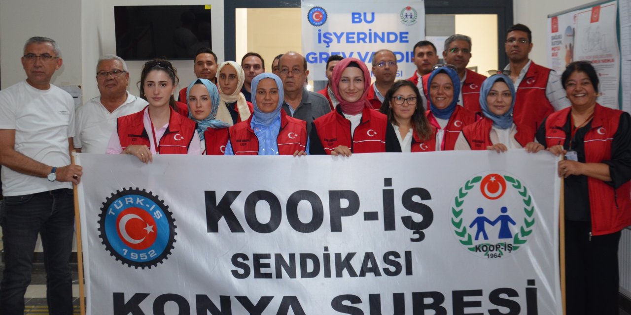 Konya'da işçiler grevde