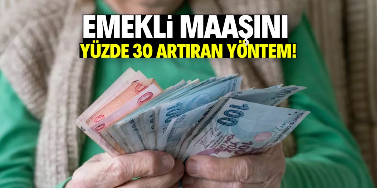 Emekli maaşını yüzde 30 artıran formül bulundu!