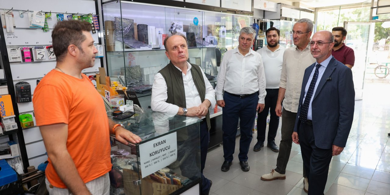 Baykan ve Pekyatırmacı'dan esnaf ziyareti