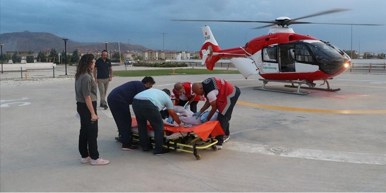 Hava ambulansı böbrek hastası için havalandı