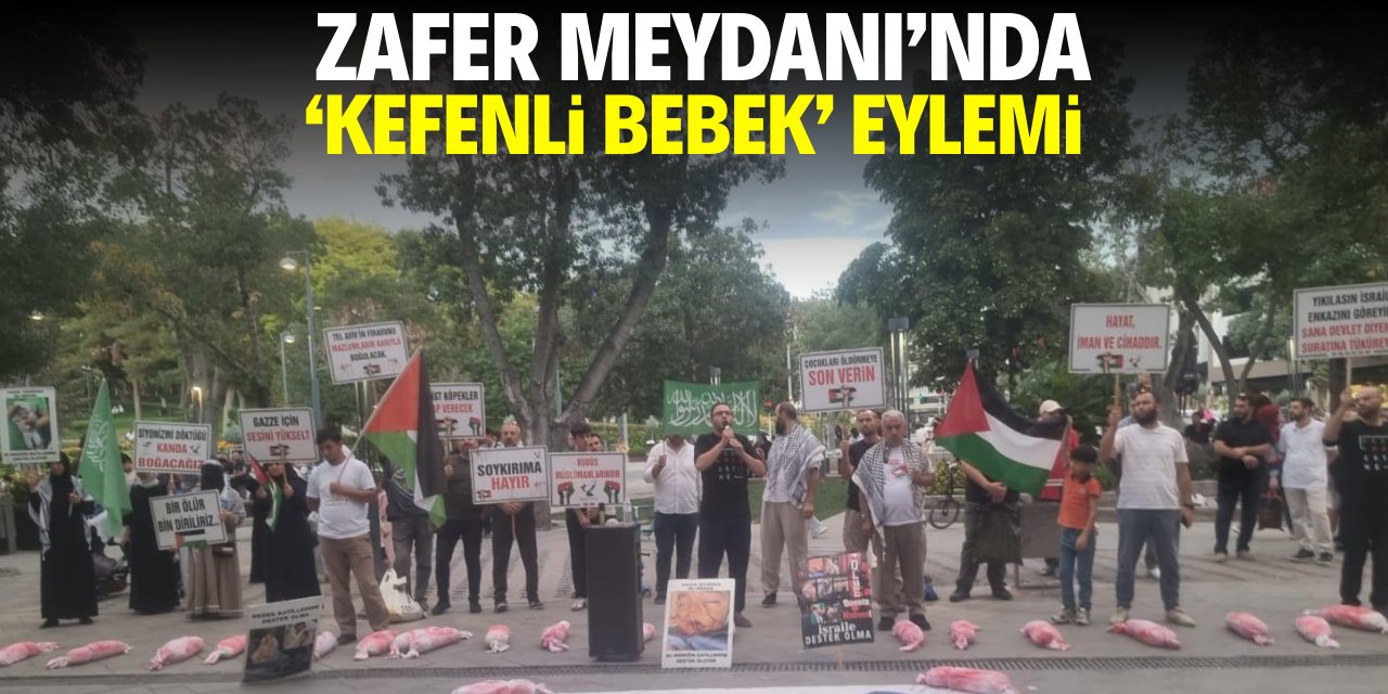 Zafer Meydanı’nda 'kefenli bebek' eylemi