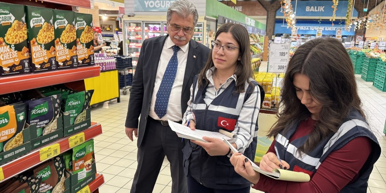 Konya'da marketlerde fiyat denetimi yapıldı