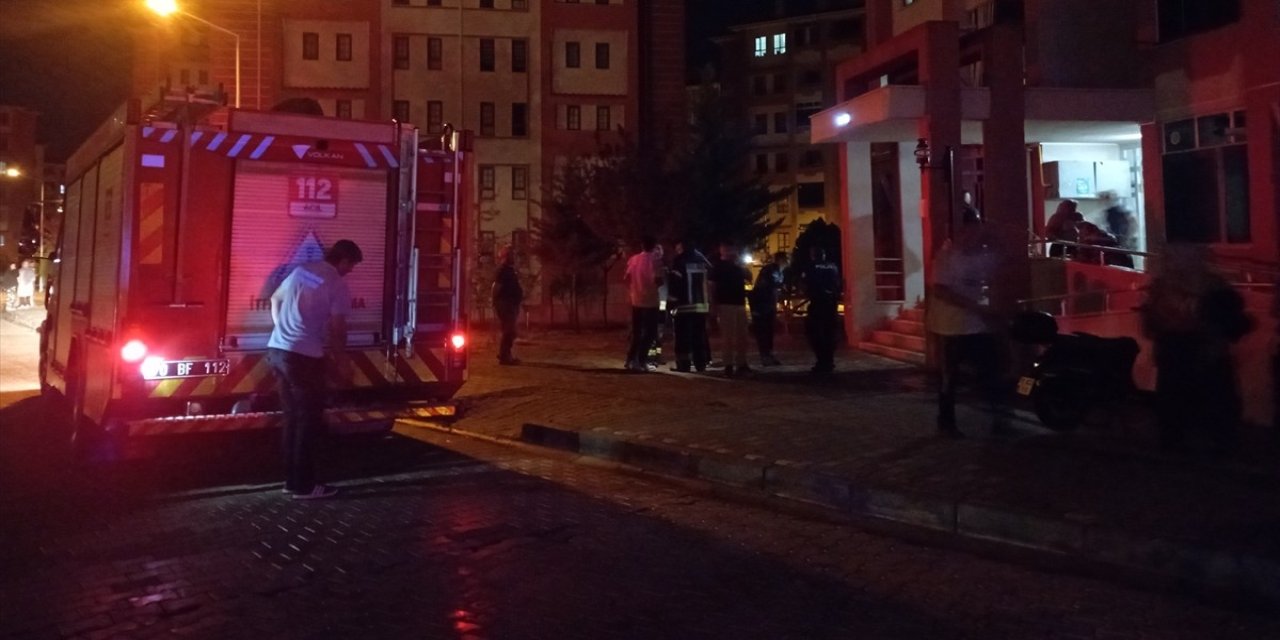 Karaman'daki TOKİ konutlarında yangın