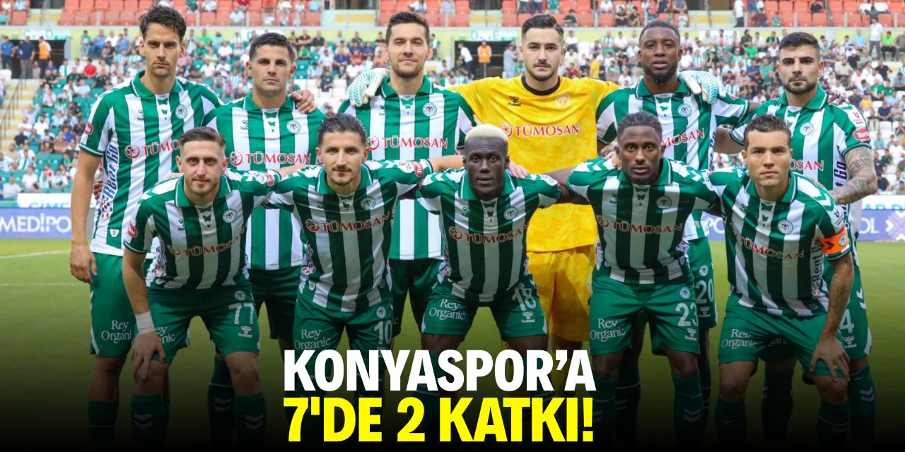 Konyaspor’a 7’de 2 katkı!