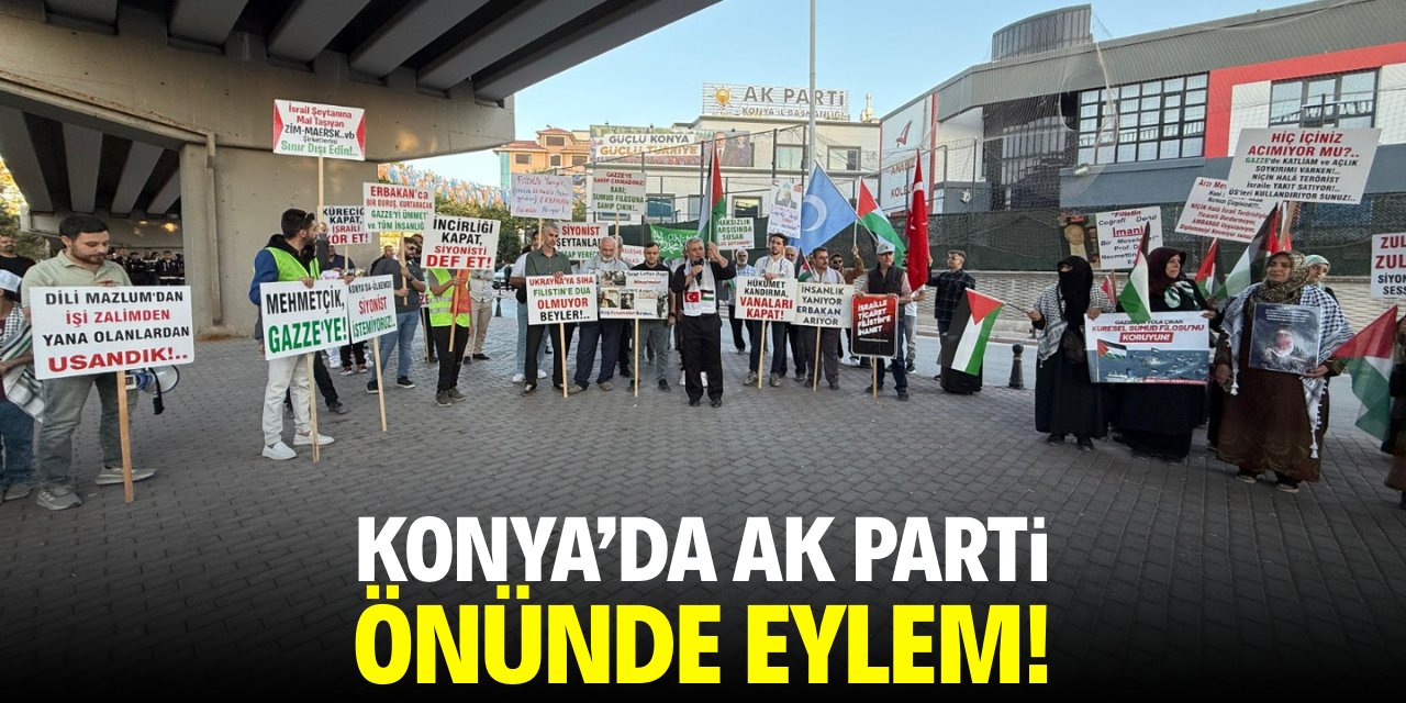 Konya'da AK Parti önünde eylem!